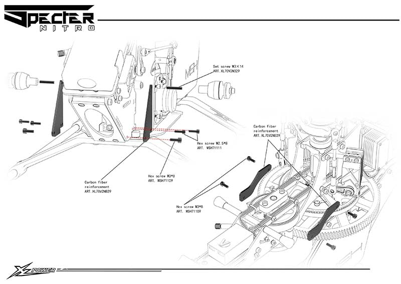 XL70V2NB29 Nitro frame reinforcement