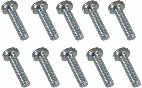 0041 2 x 8mm Slotted Machine Screw - Pack of 10